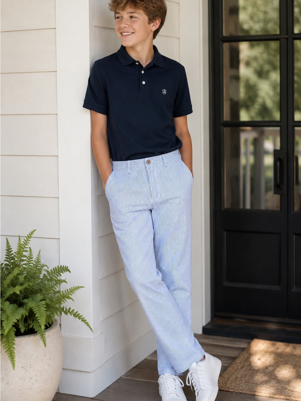Brooks Brothers Fleece boys’ seersucker pants Size 14 Classic